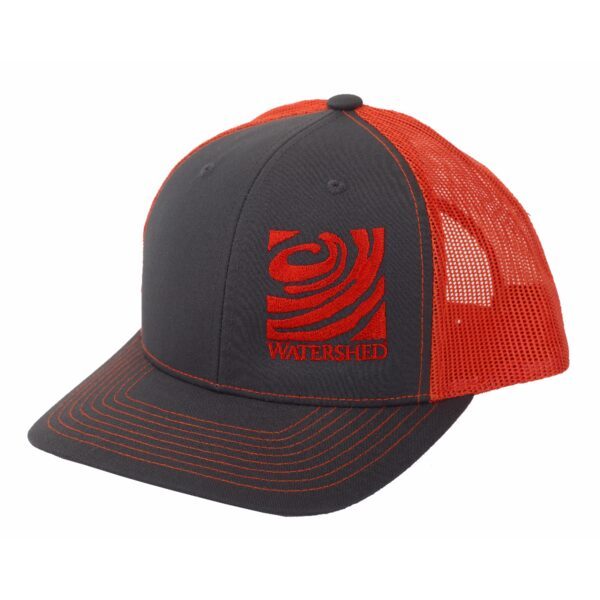 Shed Trucker Hat - Charcoal & Orange