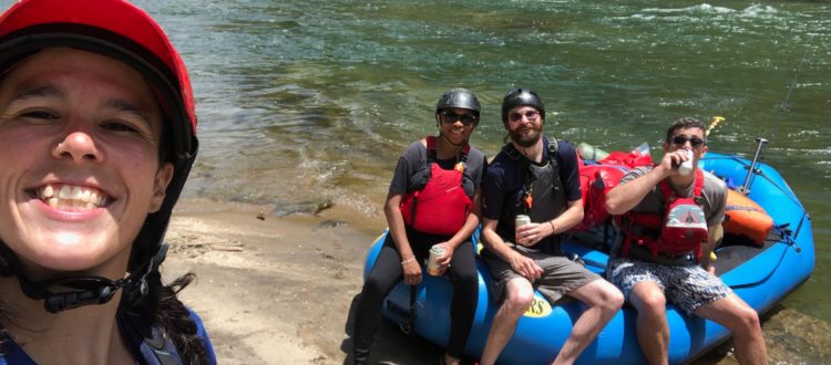 Getting ready to paddle